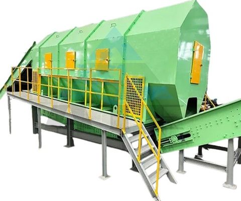 Equipamento de triagem de resíduos sólidos de aterros sanitários com ecrã de tromba de coleta de resíduos em bom estado