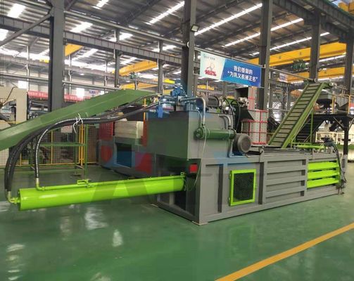 Máquina de embalagem hidráulica de resíduos de papel e roupas antigas com compressão de embalagem de bebidas