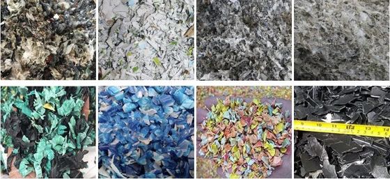 Filmes de plástico de eixo único Sacos jumbo tecidos Máquina de trituração de pedaços de tubos para resíduos de plástico
