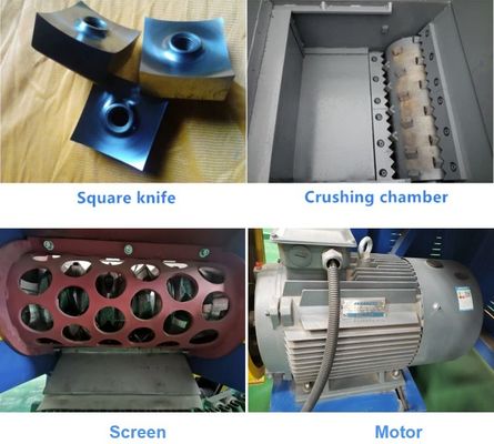 Filmes de plástico de eixo único Sacos jumbo tecidos Máquina de trituração de pedaços de tubos para resíduos de plástico