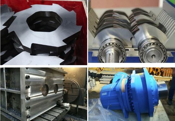 Resíduos de repolho pneus de sucata Metal plástico máquina trituradora de eixo duplo para resíduos eletrônicos