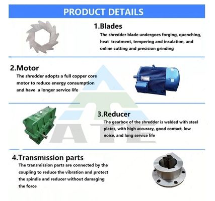 Comércio Máquina de trituração de pneus Triturador de pneus Carro de sucata móvel Equipamento de reciclagem de pneus usados
