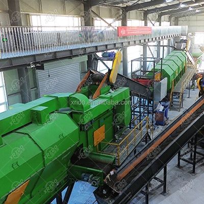 Linha avançada de reciclagem de resíduos domésticos e de resíduos sólidos municipais