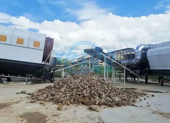 20-100 t/h Equipamento da central de triagem de resíduos domésticos com máquina de segregação de resíduos