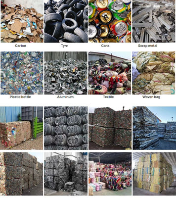 650 KG Baler Vertical para sucata de papelão latas de plástico garrafa de alumínio textil liga