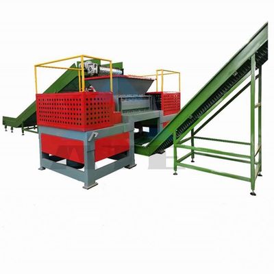 Triturador para resíduos de cartão de plástico Livro de papel e sucata de automóveis Linha de trituração de aço e metal