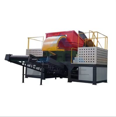 Triturador automático de eixo duplo para reciclagem de resíduos de papel, pneus de automóveis e filme