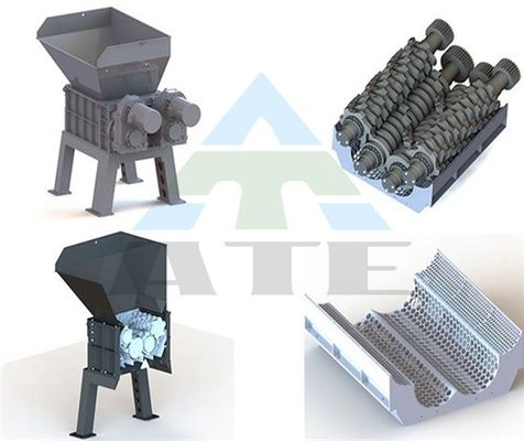 Shredder versátil de quatro eixos para reciclagem de madeira metálica e plástico em várias indústrias