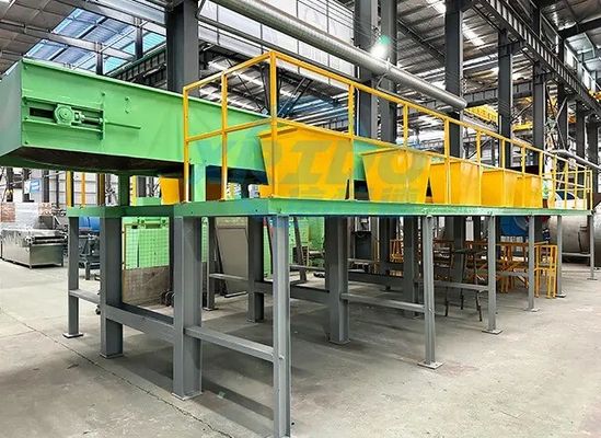Equipamento de linha municipal de triagem de resíduos sólidos com taxa de ruptura de sacos de 60-90% e peso de 2000 kg