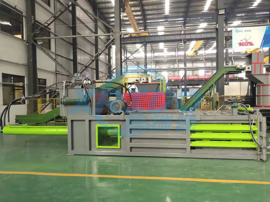 Recuperação de resíduos Baler Máquina de prensagem horizontal para embalagem de sacos de metal e papel plástico