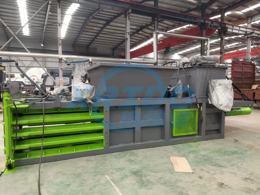 Recuperação de resíduos Baler Máquina de prensagem horizontal para embalagem de sacos de metal e papel plástico