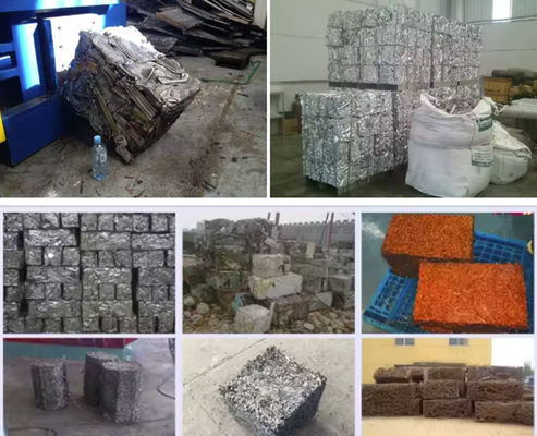 Baler de prensagem de blocos metálicos para sucata de aço em instalações de reciclagem, processamento e siderurgia