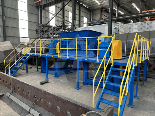 Triturador de eixo duplo para sucata de ferro metálico e cartão
