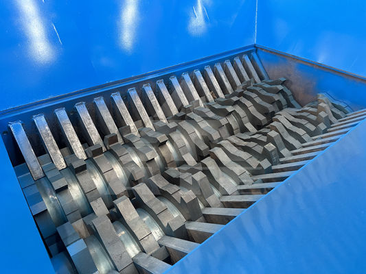 Triturador de eixo duplo para sucata de ferro metálico e cartão
