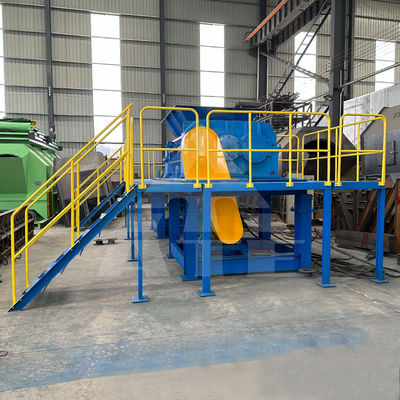 Máquina de trituração de metais hidráulica industrial de eixo duplo, com peso de 5000 kg