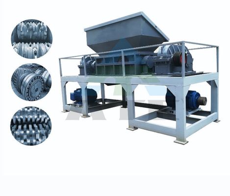 Máquina de triturador de eixo duplo para trituração de sucata de metal na linha de produção de migalhas de pneus