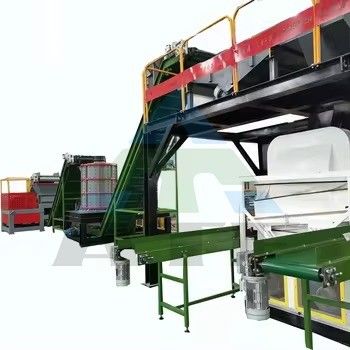 Linha de trituração de alumínio fundido Máquina de trituração de resíduos metálicos de eixo duplo a 2200 kg de peso