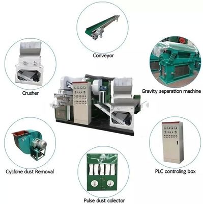 Resíduos de fios de cobre Dispositor de resíduos alimentares modelo 600 250 kg/h Resíduos de fios elétricos reciclagem