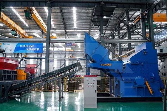 Requisitos de reciclagem de resíduos Máquina trituradora de sucata de aço com potência de 30 kW e CE