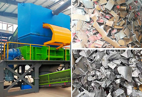 Rate de alcançamento da norma superior a 95% Triturador de resíduos de pneus de automóveis e sucata de metal