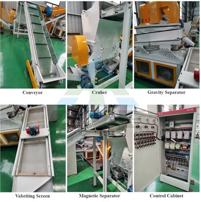 Função de trituração de sucata de metal Máquina elétrica de descascar cobre para sistema de controlo PLC
