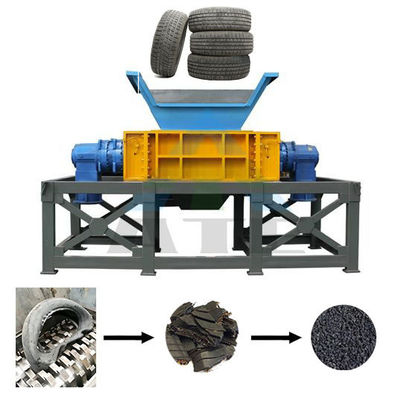 Máquina de reciclagem de pneus de alto nível trituradora automática de eixo duplo para pneus de borracha
