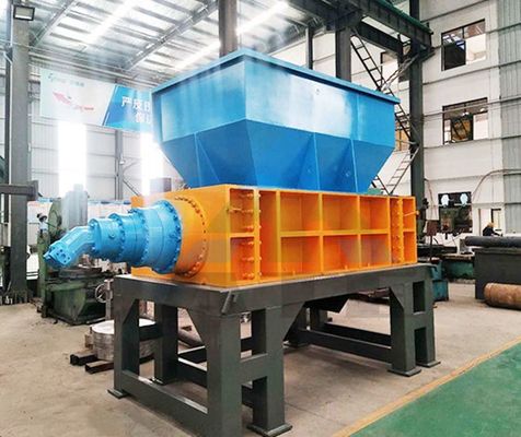 Triturador de eixo duplo de alto nível de segurança para resíduos de plástico e sucata de materiais metálicos
