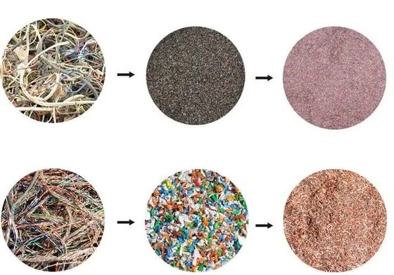 Granulador de cabos de cobre e strippers de fios para sucata de fios de cabo de reciclagem Top escolha