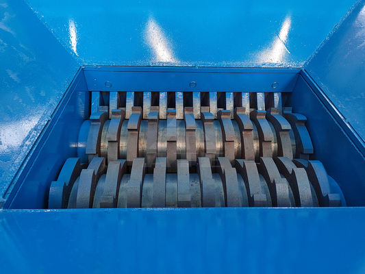 Triturador de eixo duplo para reciclagem de caixas de papelão garrafas de plástico e sucata de metal