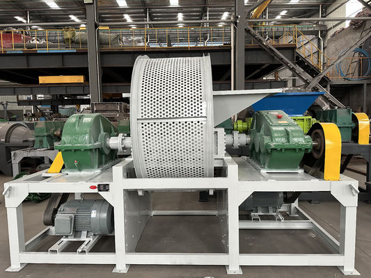 Máquina de trituração de pneus de duplo eixo para pneus de automóveis