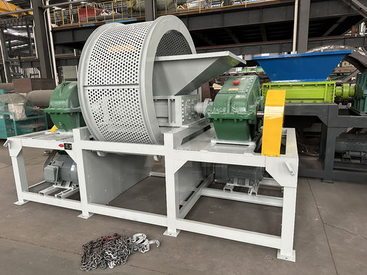 Máquina de trituração de pneus de duplo eixo para pneus de automóveis