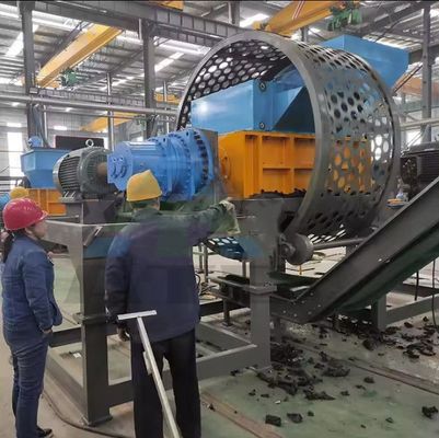 Linha de produção de máquinas de trituração de pneus usados totalmente automática