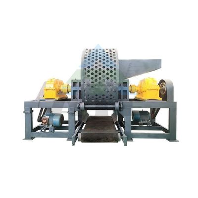 Máquina de reciclagem de pneus Triturador de pneus de eixo duplo para resíduos de borracha