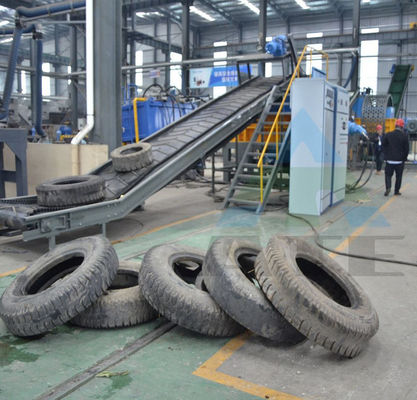 Equipamento de reciclagem de pneus de caminhão de alta produtividade personalizável com triturador de pneus de borracha