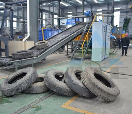 Indústria de reciclagem de borracha Máquina automática de reciclagem de pneus de alta potência para pó de borracha
