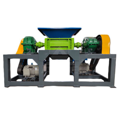 Triturador de metal de eixo duplo multifuncional para barris de plástico e caixas de pneus de sucata