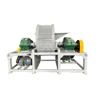 Máquina de trituração de pneus de borracha plástica de eixo duplo 5000 kg