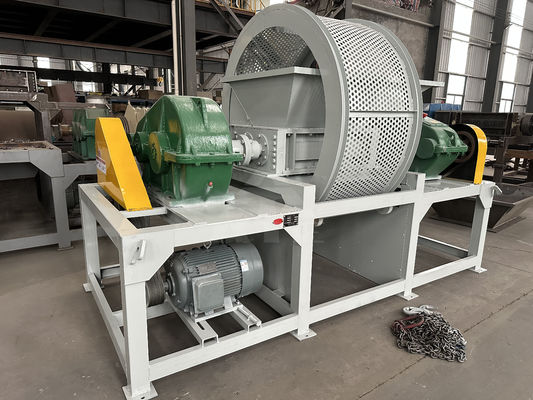 Máquina de trituração de pneus de borracha plástica de eixo duplo 5000 kg