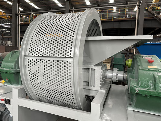 Máquina de trituração de pneus de borracha plástica de eixo duplo 5000 kg