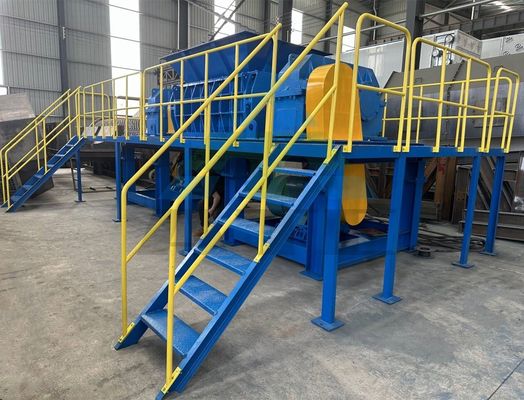 Triturador de aço de controlo PLC para reciclagem de resíduos de pneus e produção de pó de borracha