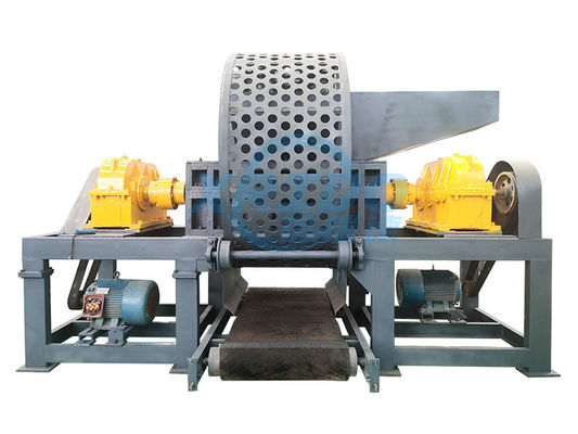 Metal processado ALLOI Duplo eixo Borracha pneu de metal triturador moinho de martelo para reciclagem