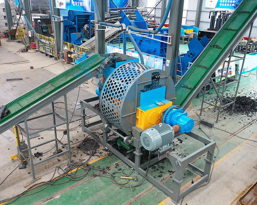 Metal processado ALLOI Duplo eixo Borracha pneu de metal triturador moinho de martelo para reciclagem