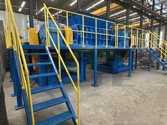Rejeitar colector triturador de eixo duplo para pó de borracha e resíduos plásticos