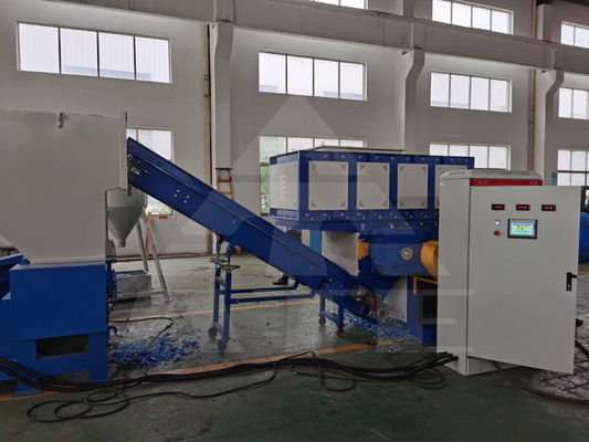 Máquina de trituração de garrafas de plástico industrial de eixo único para trituração