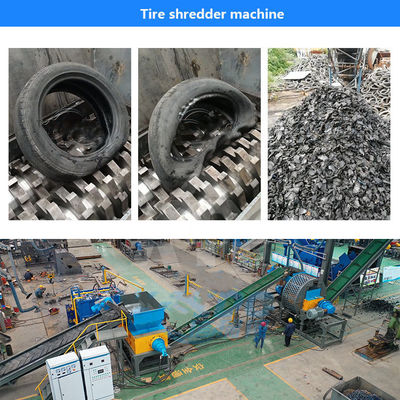 Reciclagem de resíduos de pneus de alto nível com máquina e transportador de trituração de pneus de borracha