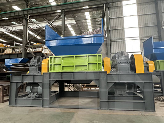 Máquina de trituração de resíduos metálicos de barril duplo de vidro de garrafa de martelo