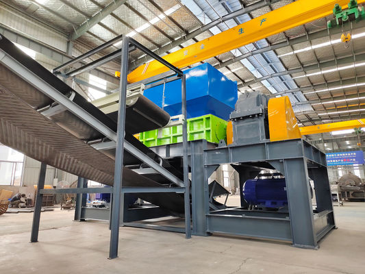Máquina de trituração de cabo de plástico de eixo duplo, sucata de metal e aço a preços acessíveis
