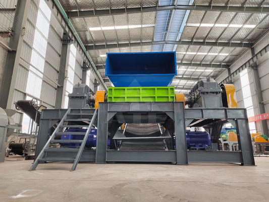 Triturador de carros de plástico ABS de eixo duplo Ideal para reciclagem de resíduos em várias indústrias