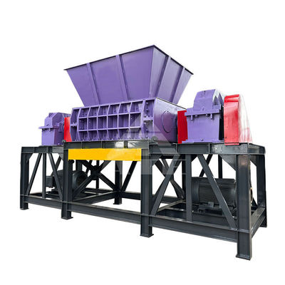 Máquina de trituração de plástico de reciclagem de borracha de metal compacto de borracha de cobre de eixo duplo 2000m