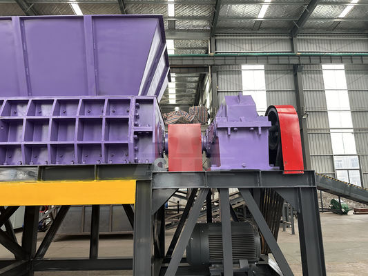 Máquina de trituração de plástico de reciclagem de borracha de metal compacto de borracha de cobre de eixo duplo 2000m